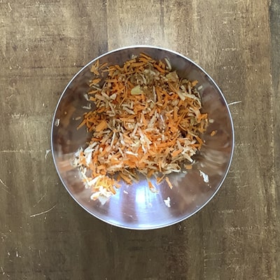 mezcla ingredientes galleta para perros
