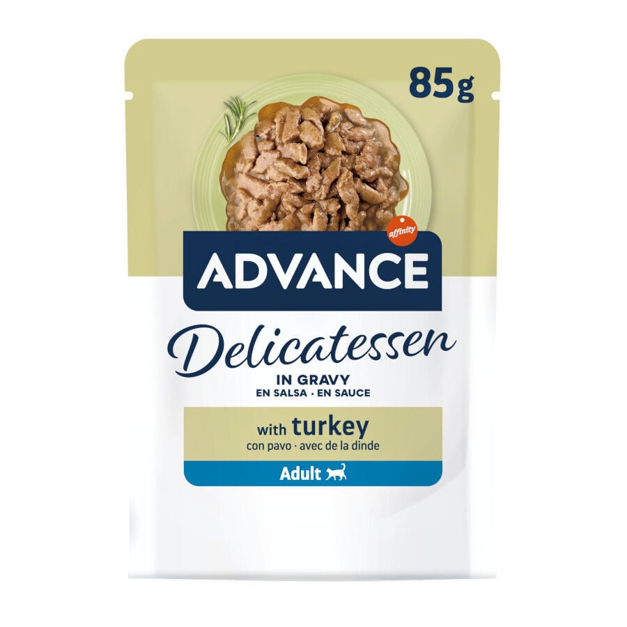 85 g Advance Delicatessen Pavo en Salsa Sobres para gatos, , large Imagen numero 1