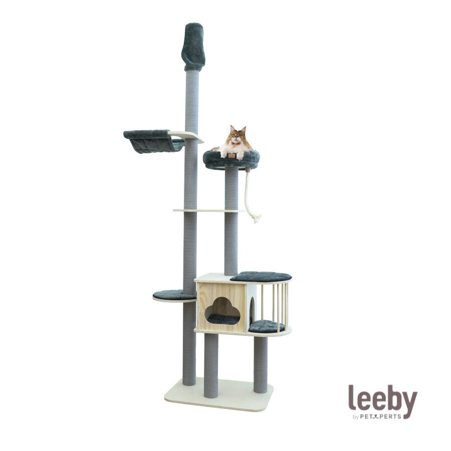 Leeby Cloud Collection torre rascador de techo con cama y juguete para gatos