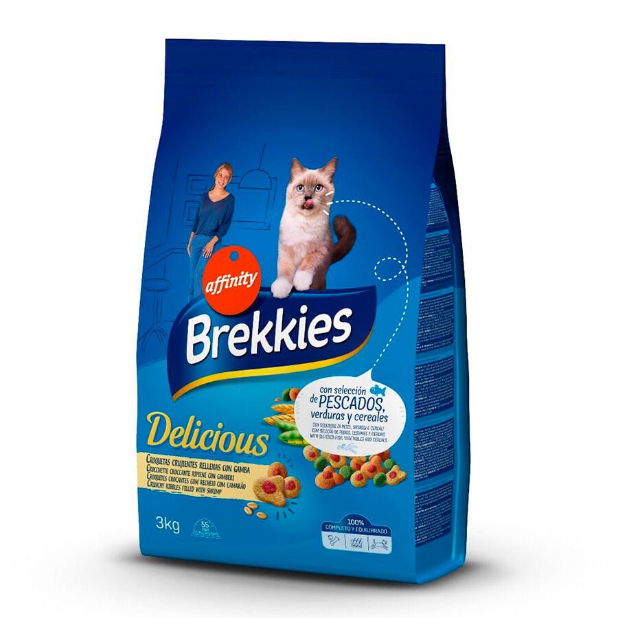 3 kg Affinity Brekkies Delicious Selecci&oacute;n Pescado pienso para gatos, , large Imagen numero 1