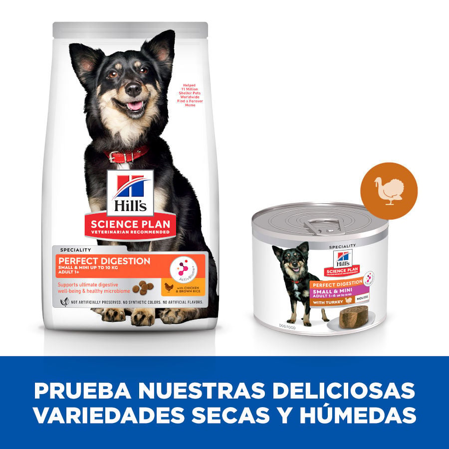 200 g Hill's Science Plan Adult Small & Mini Perfect Digestion Mousse de Pavo lata para perros, , large indicador imagen numero 8