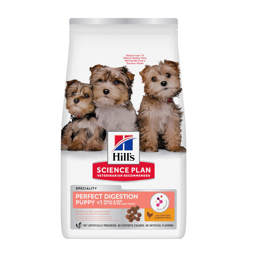 1.5 kg Hill's Science Plan Perfect Digestion Puppy Small y Mini Pollo y Arroz pienso para perros, , large indicador imagen numero 1