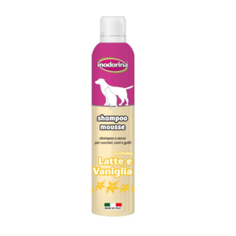 Inodorina Champ&uacute; en Seco Leche y Vainilla para perros y gatos, , large Imagen numero 1