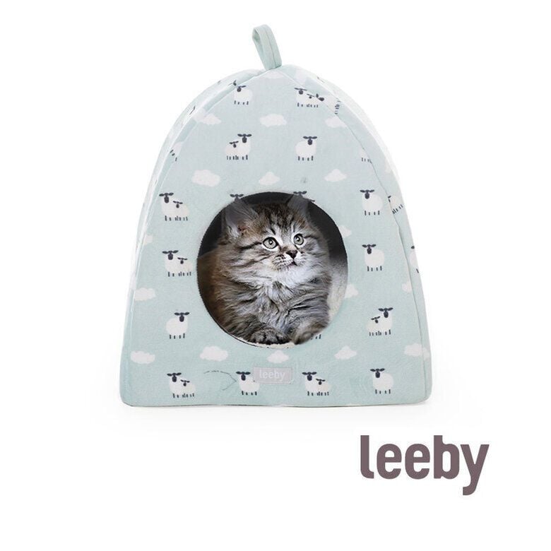 Leeby Igl&uacute; Desenfundable Blanco con Ovejitas para gatitos