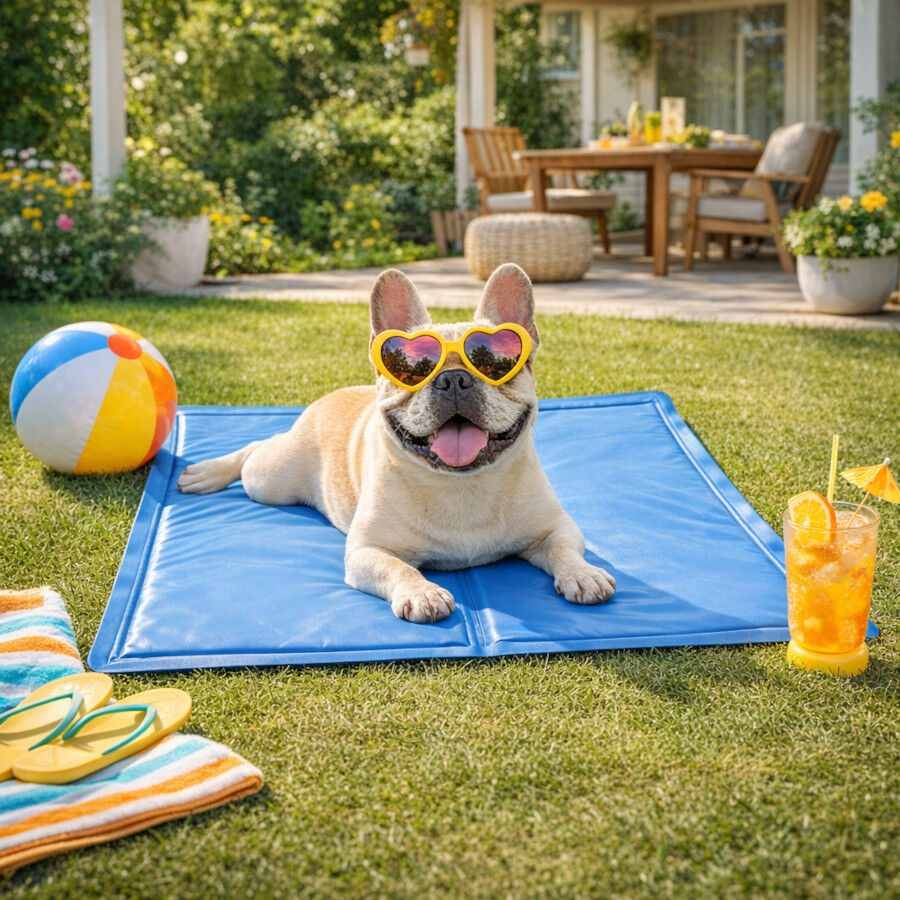 Summer Vibes Manta Refrescante Azul para perros, , large indicador imagen numero 1