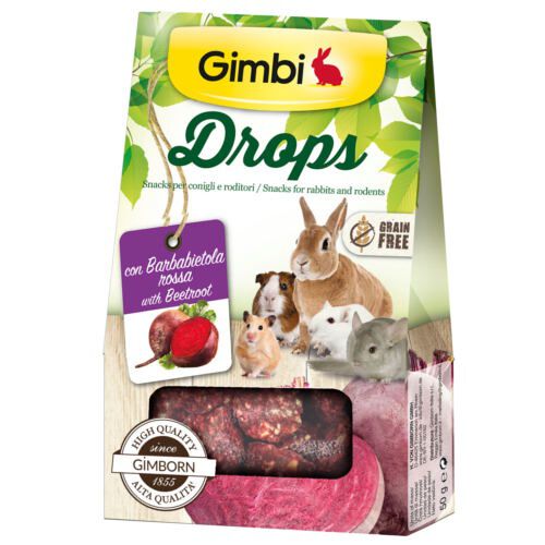 Gimbi Drops remolacha snack para roedores Imagen numero 1