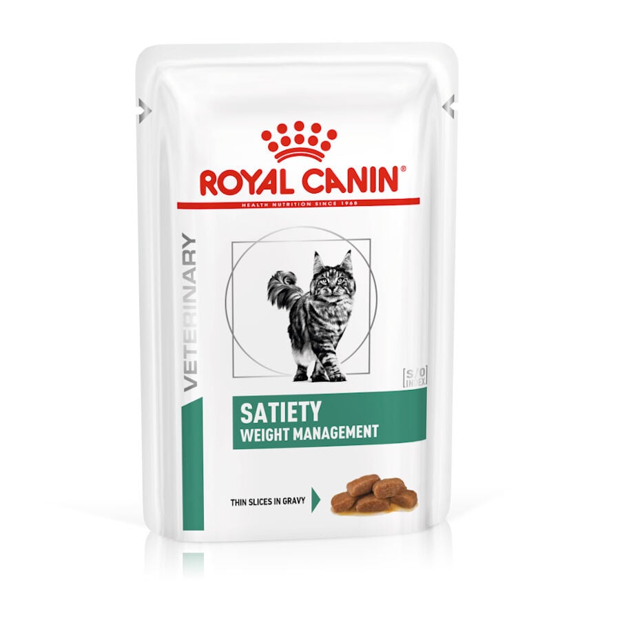 12 sobres x 85 g Royal Canin Veterinary Satiety sobres en salsa para gatos, , large Imagen numero 1