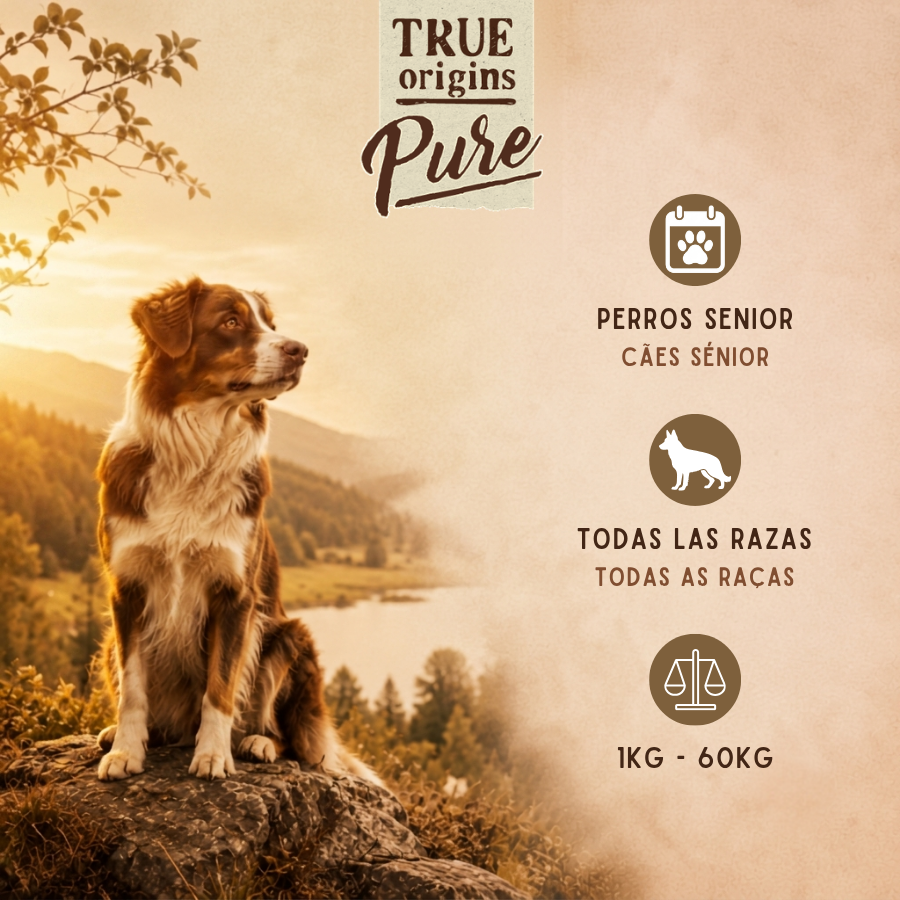 12 kg True Origins Pure Grain Free Senior Pollo pienso para perros, , large Imagen numero 3