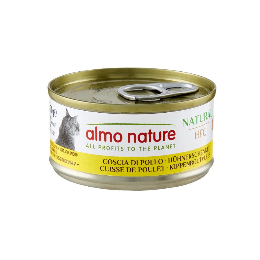 70 g Almo Nature HFC Muslo de Pollo lata para gatos , , large Imagen numero 1