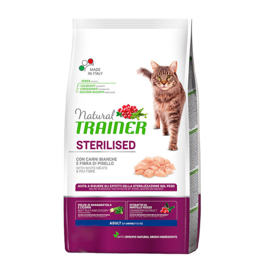 3 kg Natural Trainer Sterilised pienso para gatos, , large Imagen numero 1