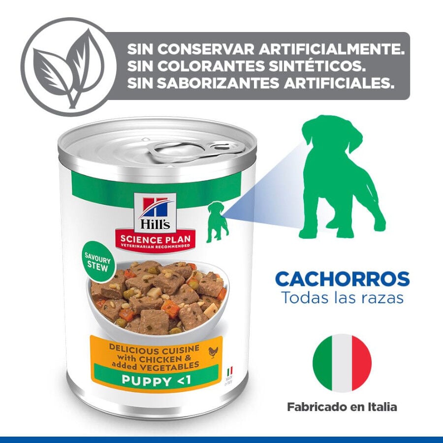 363 g Hill's Science Plan Puppy Estofado con pollo y verduras lata para perros, , large Imagen numero 3