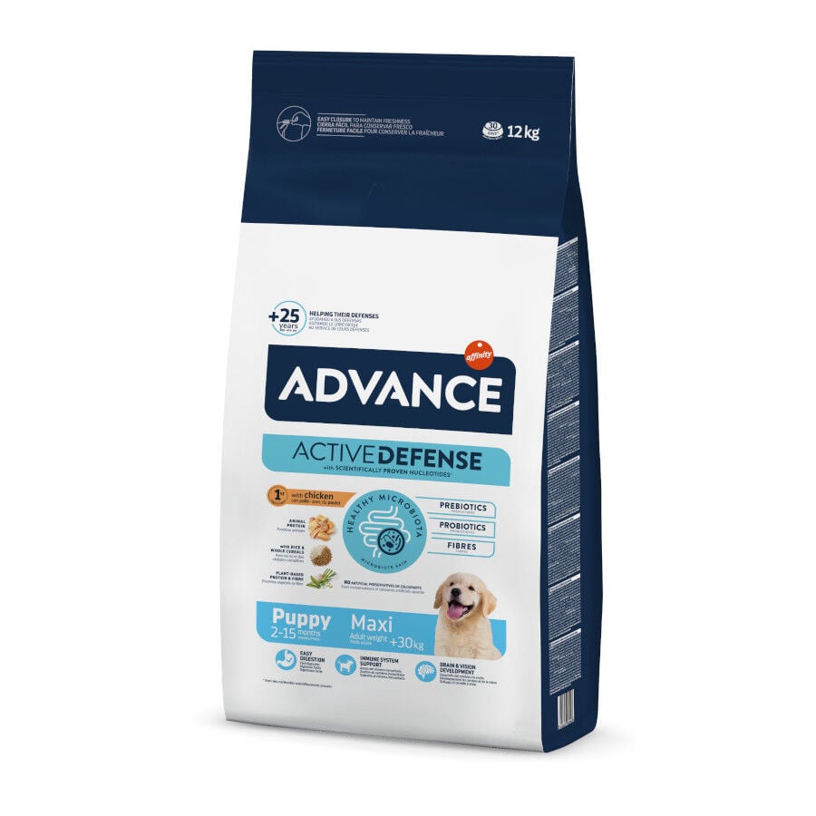 12 kg Advance Active Defense Maxi Puppy Pollo y Arroz pienso para perros, , large Imagen numero 1