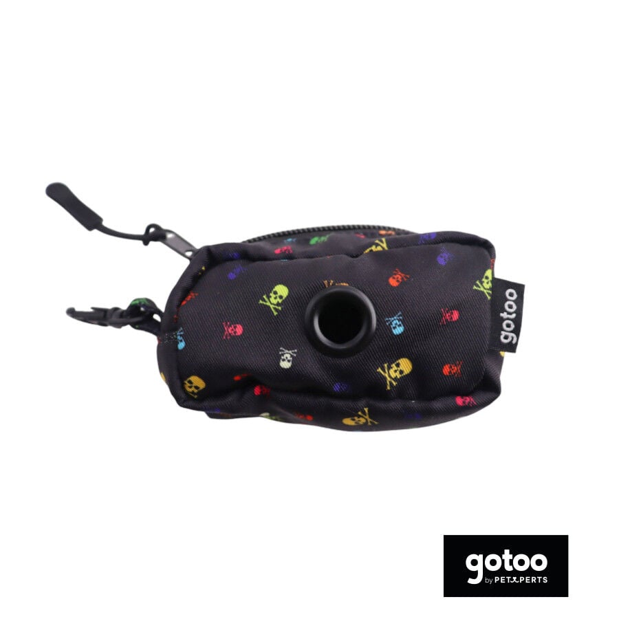 Gotoo Porta bolsas calavera negro para perros