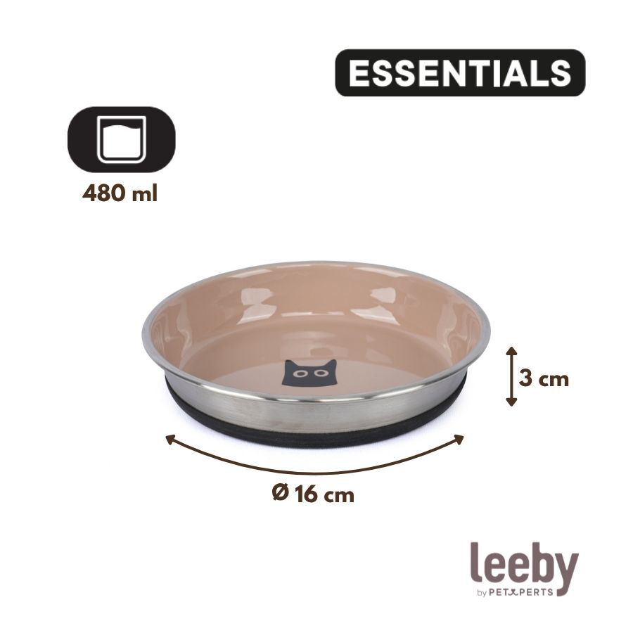 Leeby Comedero Taupe Antideslizante para gatos, , large indicador imagen numero 4