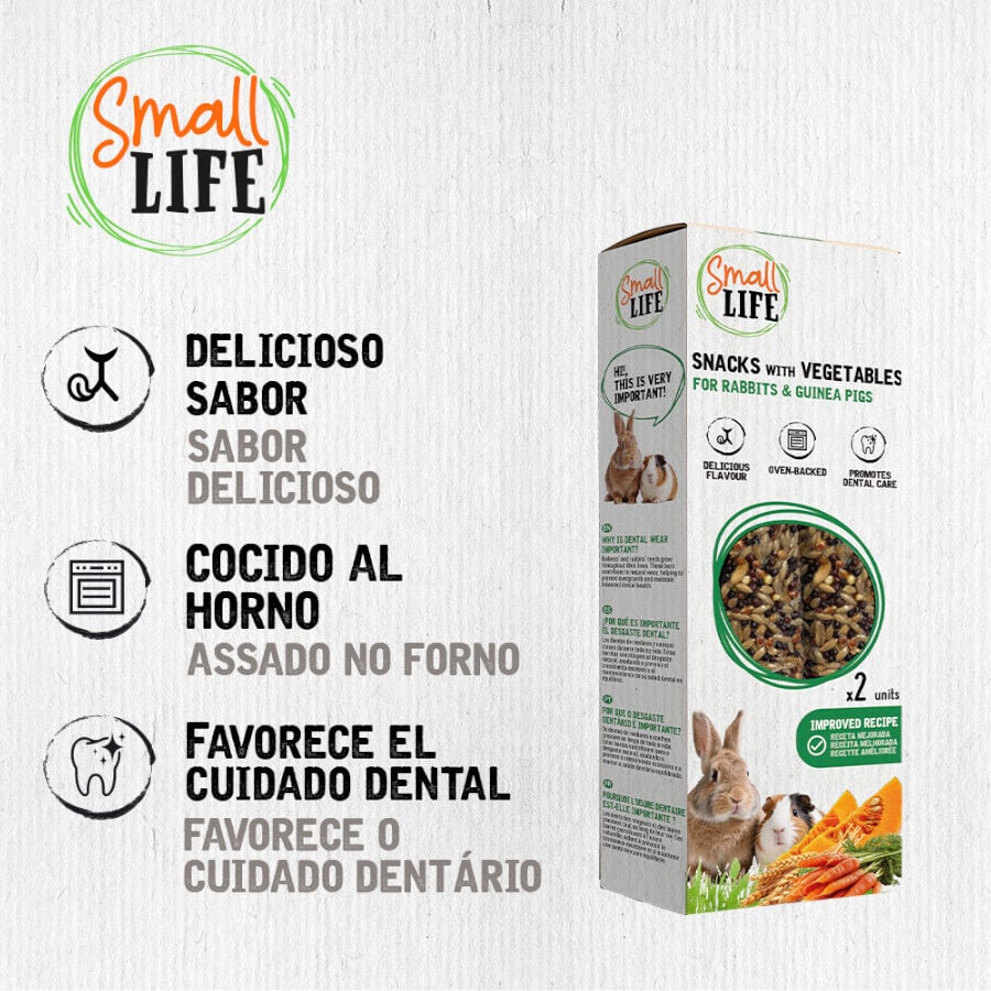 2 barritas Small Life Barritas Snack con Vegetales para conejos y cobayas, , large Imagen numero 3