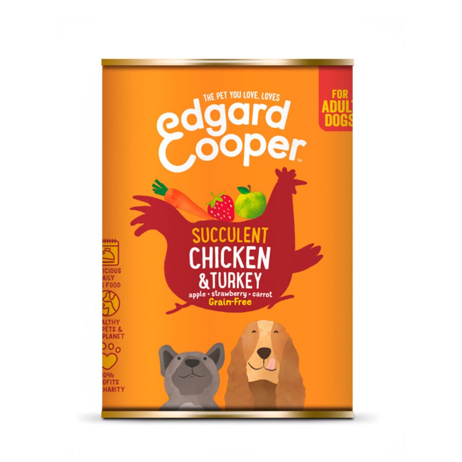 400 g Edgard & Cooper Adult Grain Free Pollo y Pavo lata para perros, , large Imagen numero 1