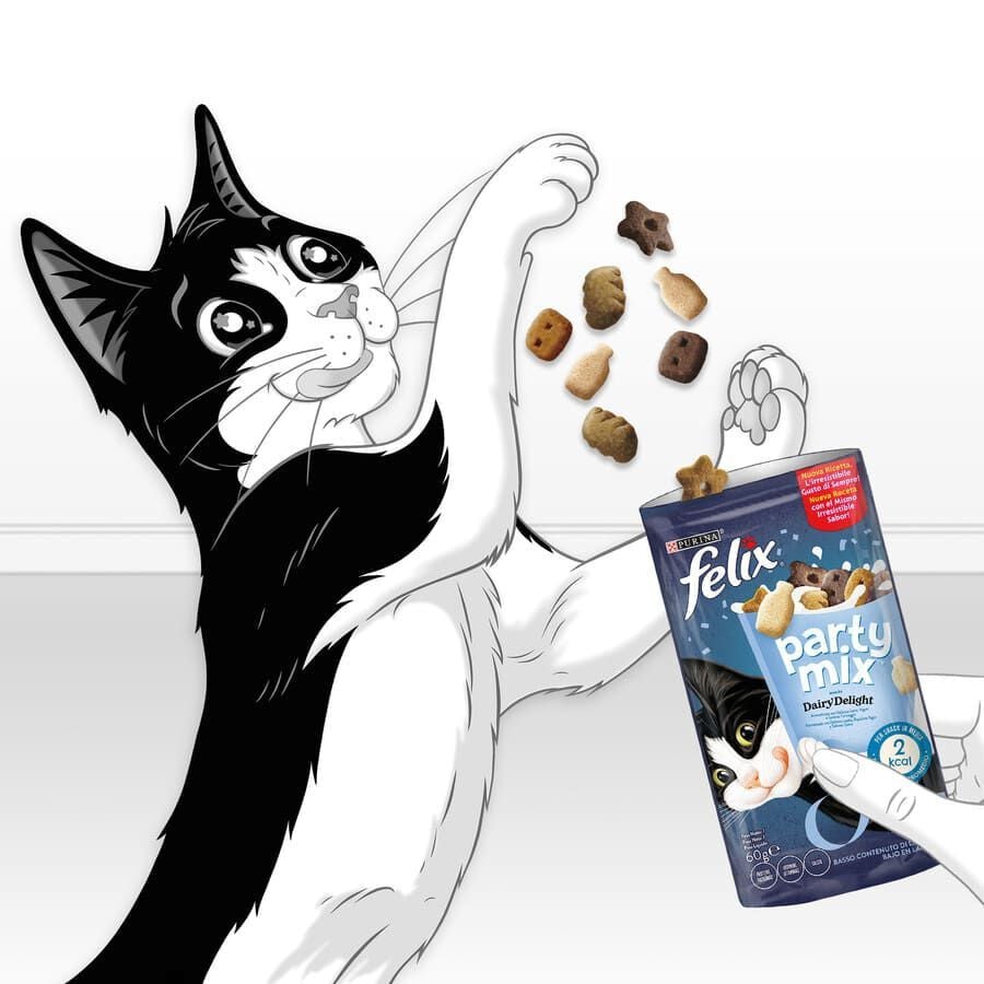 60 g Felix Party Mix Bocaditos de Leche para gatos, , large indicador imagen numero 4
