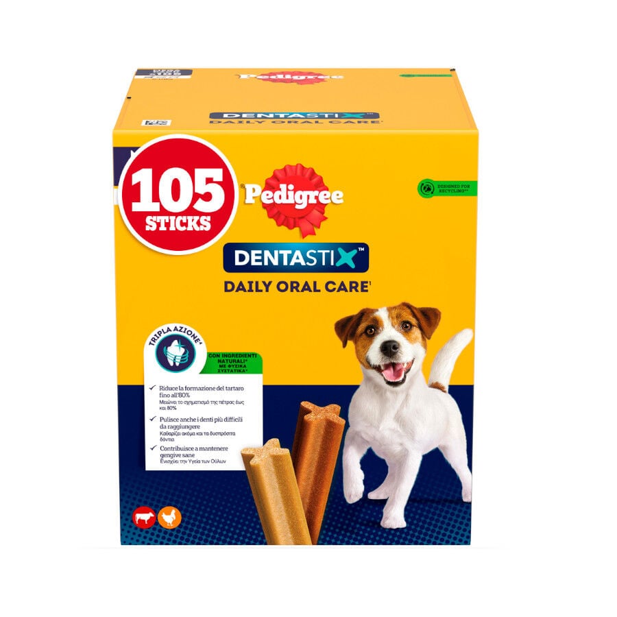 105 barritas Pedigree Dentastix Snacks Dentales para perros peque&ntilde;os, , large Imagen numero 1