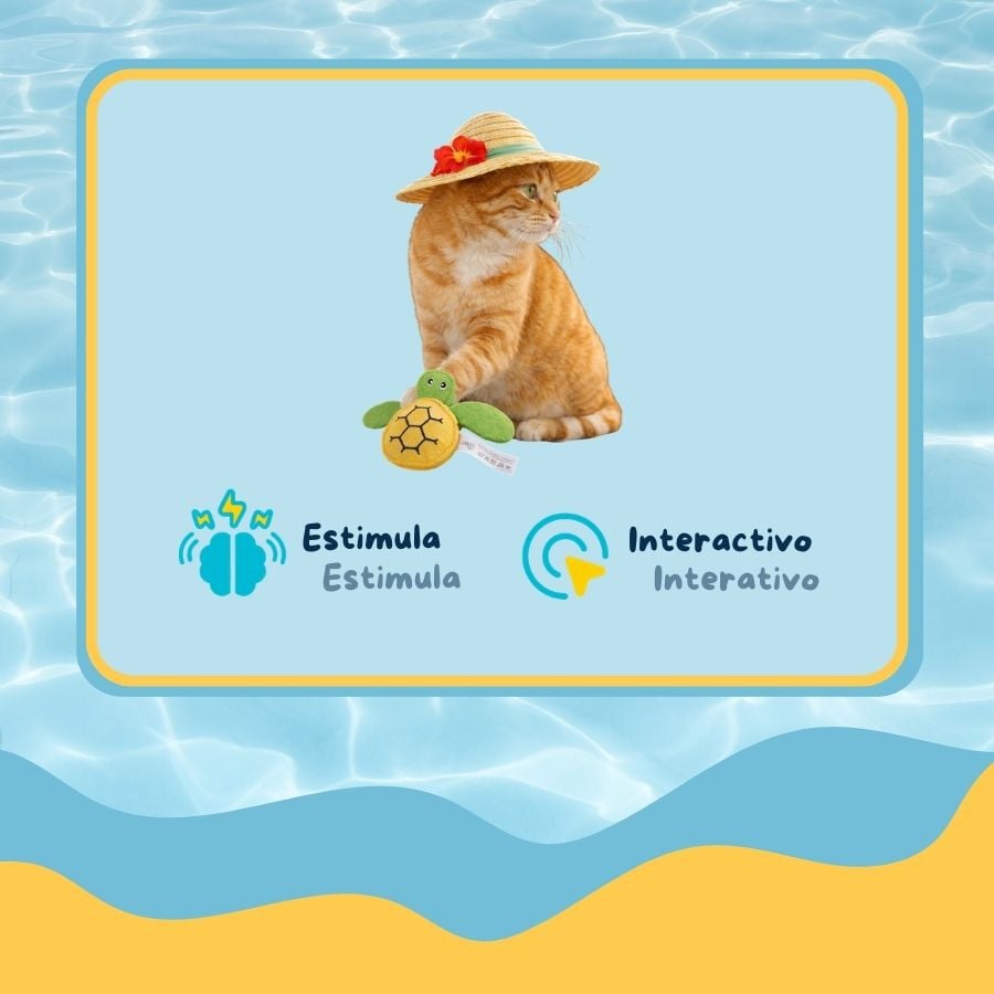 Summer Vibes Tortuga Peluche para gatos, , large indicador imagen numero 3