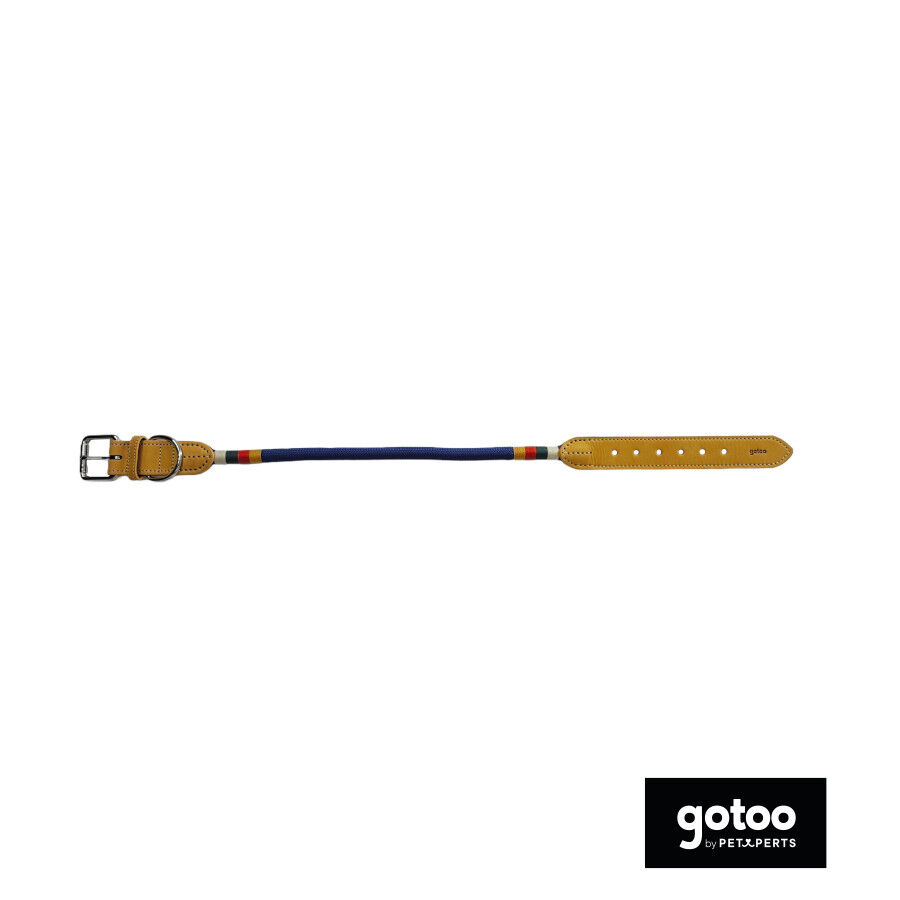 Gotoo Collar cuero azul para perros, , large indicador imagen numero 2