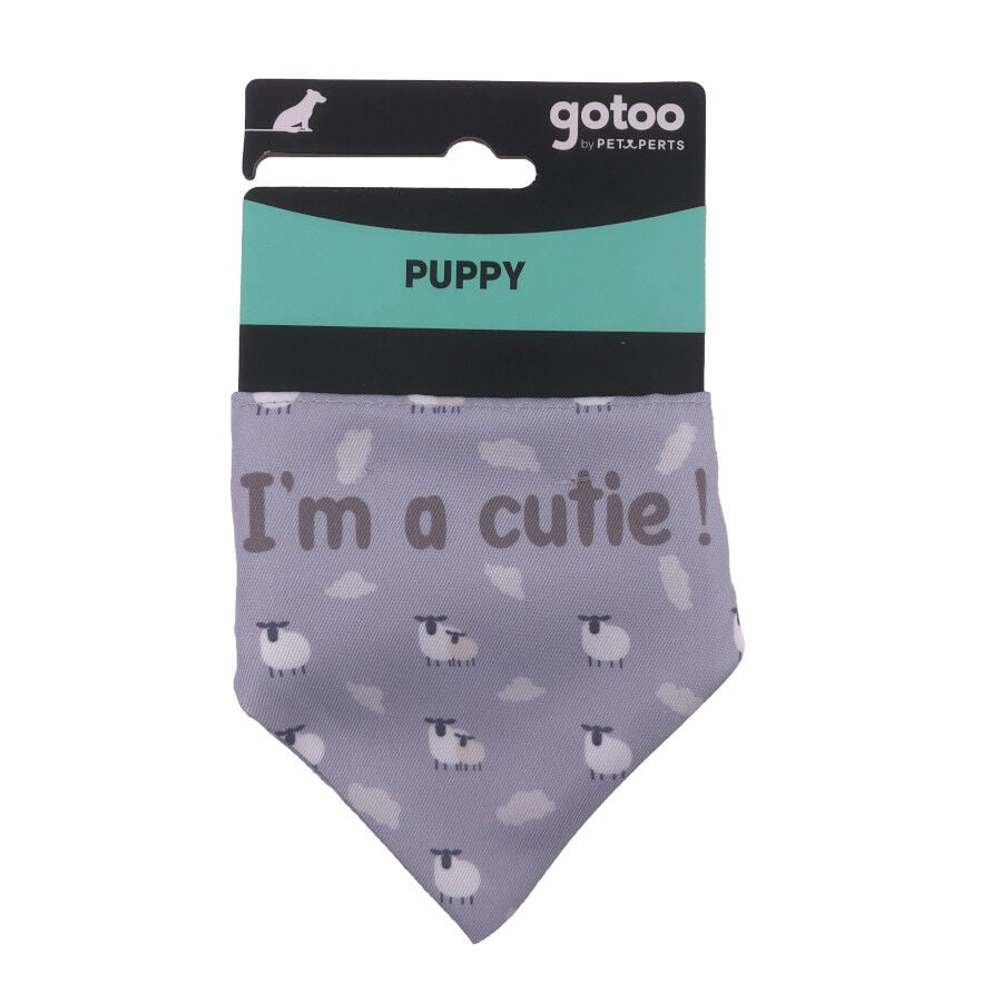 Gotoo Bandana estampada ovejitas gris para perros, , large indicador imagen numero 4