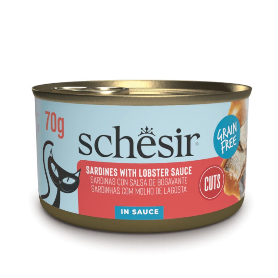 70 g Schesir Lata Sardinas y Bogavante en salsa para gatos, , large Imagen numero 1