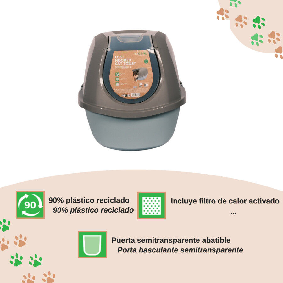 Nice Care Eco Arenero Smart Azul para gatos, , large indicador imagen numero 3