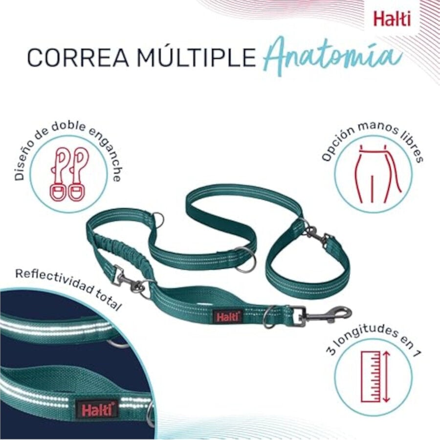 Halti correa multifuncional azul verdoso para perros, , large indicador imagen numero 4