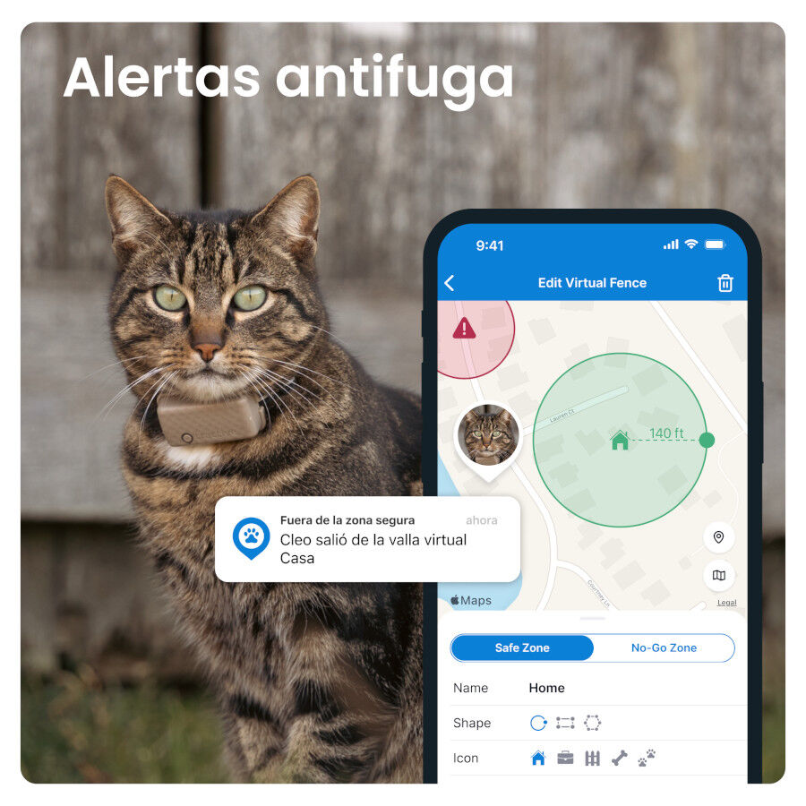 Tractive Cat Mini Localizador GPS Marr&oacute;n para gatos, , large indicador imagen numero 5