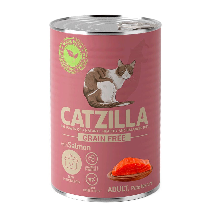 400 g Catzilla Adult Grain Free Salm&oacute;n en Pat&eacute; lata para gatos, , large indicador imagen numero 1