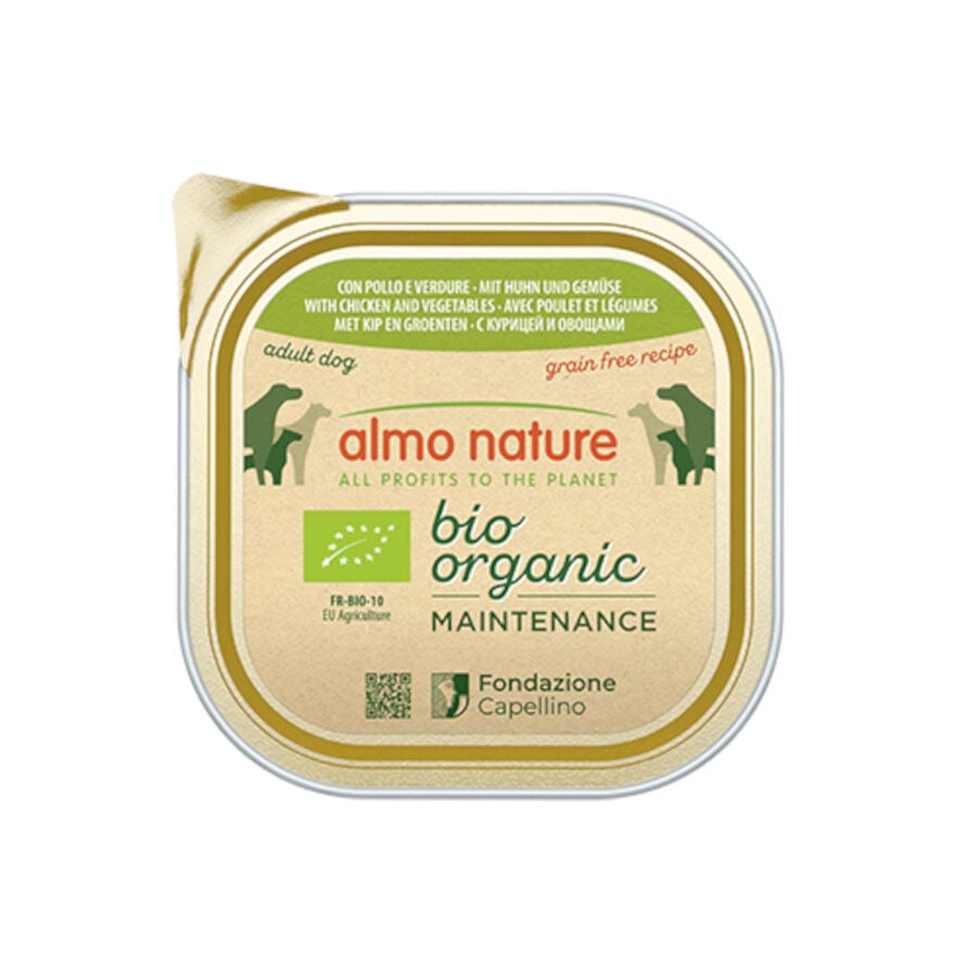 300 g  Almo Nature Bio Organic Maintenance Pollo y Verduras tarrina para perros, , large Imagen numero 1