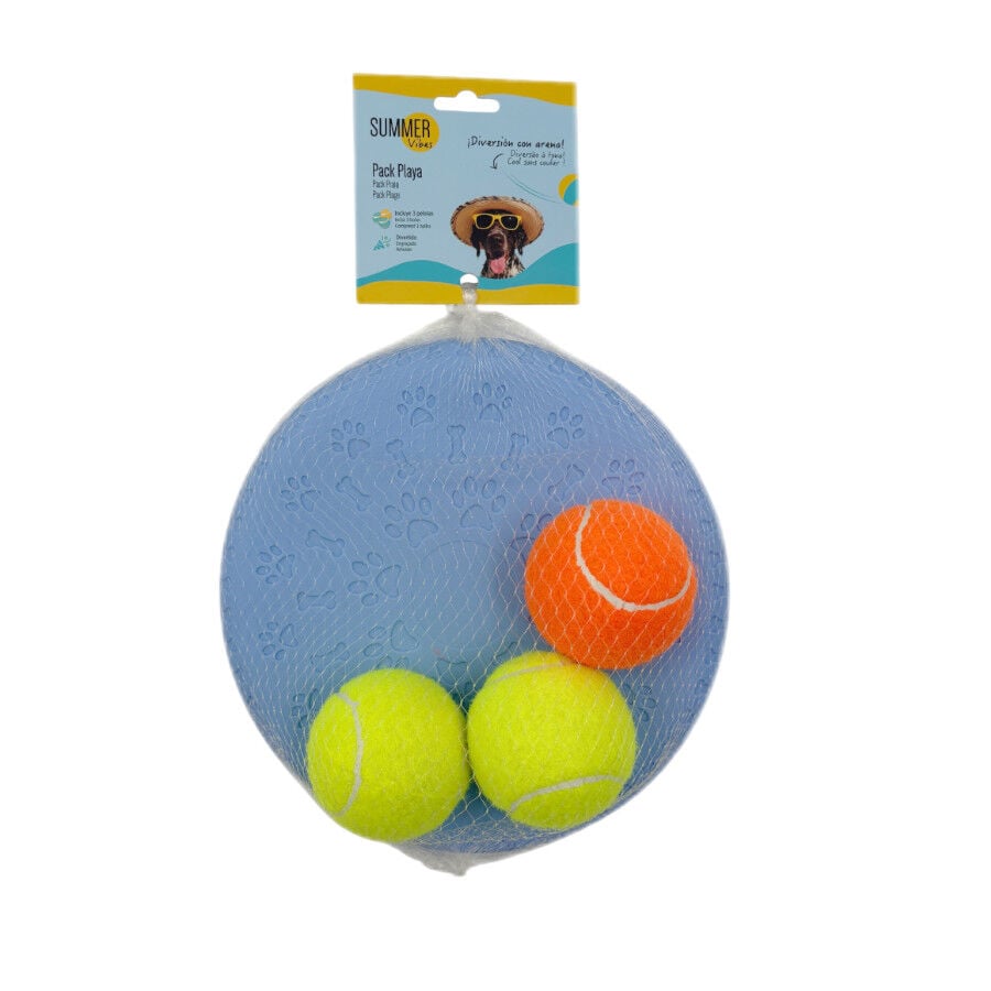 Summer Vibes Frisbee con Pelota Juguete Azul para perros, , large indicador imagen numero 5