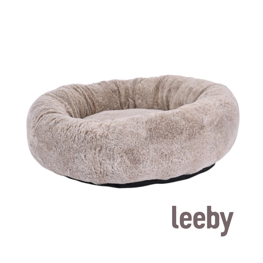 Lebby cama suave redonda beige para perros, , large Imagen numero 2