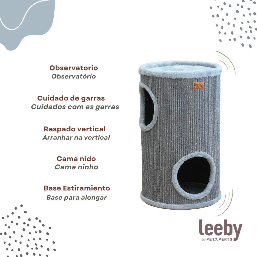 Leeby Bijou barril rascador con cama nido para gatos, , large Imagen numero 3