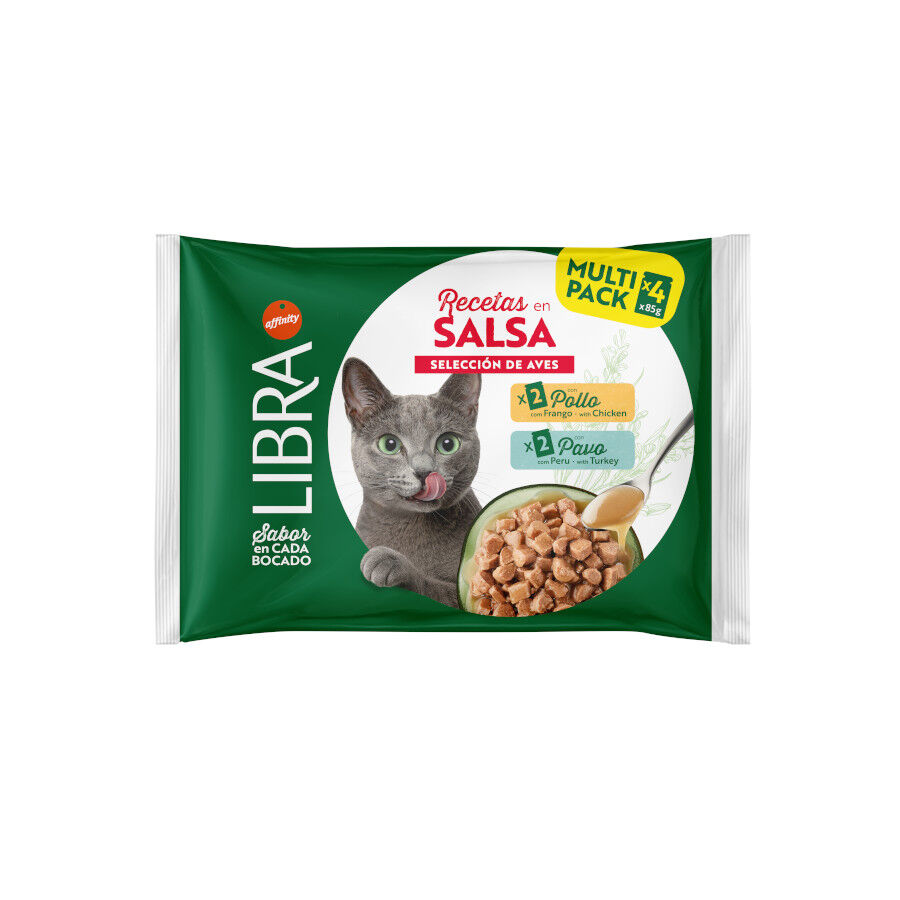 Libra Pollo y Pavo Sobres en Salsa para gatos