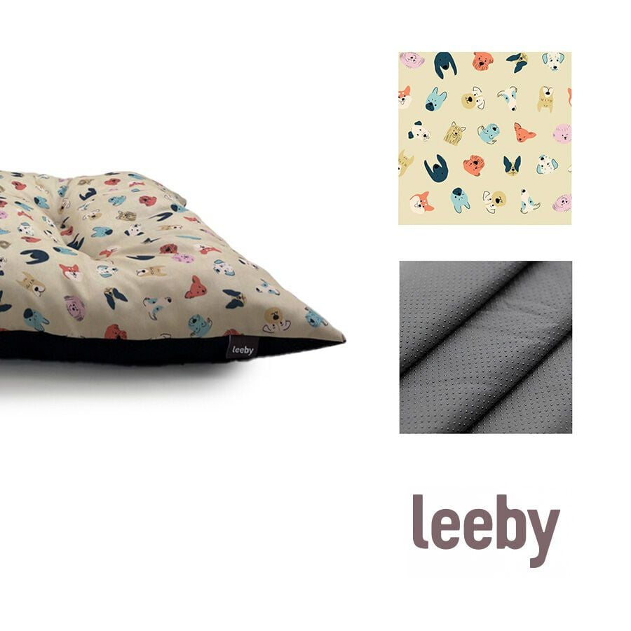 Leeby Coj&iacute;n Acolchado Beige con Comics para perros, , large indicador imagen numero 4