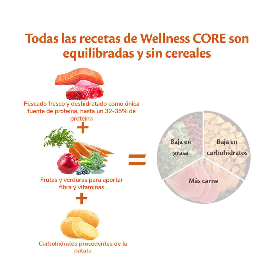 10 kg Wellness Core Adult Medium/Large Ocean Salm&oacute;n y At&uacute;n pienso para perros, , large Imagen numero 4
