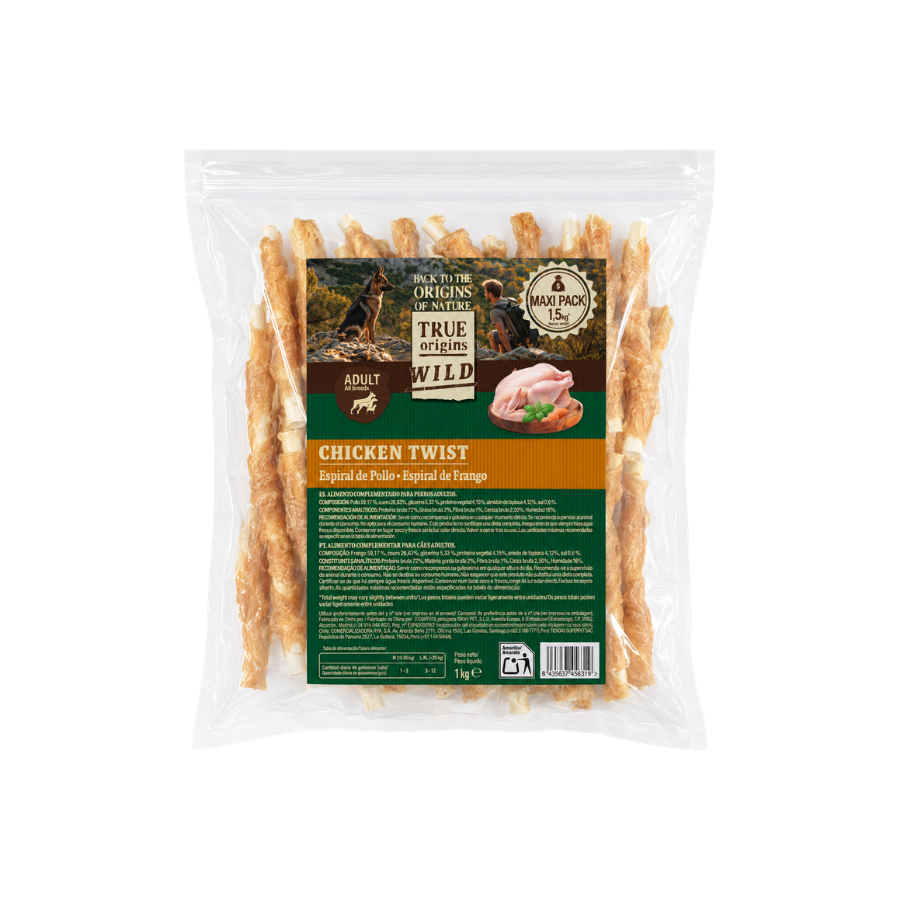 1.5 kg True Origins Wild Espiral de Pollo Snack para perros, , large indicador imagen numero 1