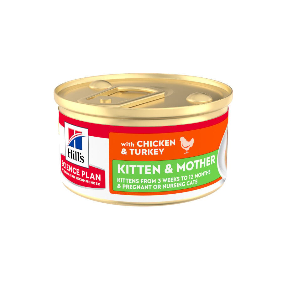 85 g Hill's Science Plan Kitten y Mother Mousse de Pollo y Pavo lata para gatos, , large indicador imagen numero 1