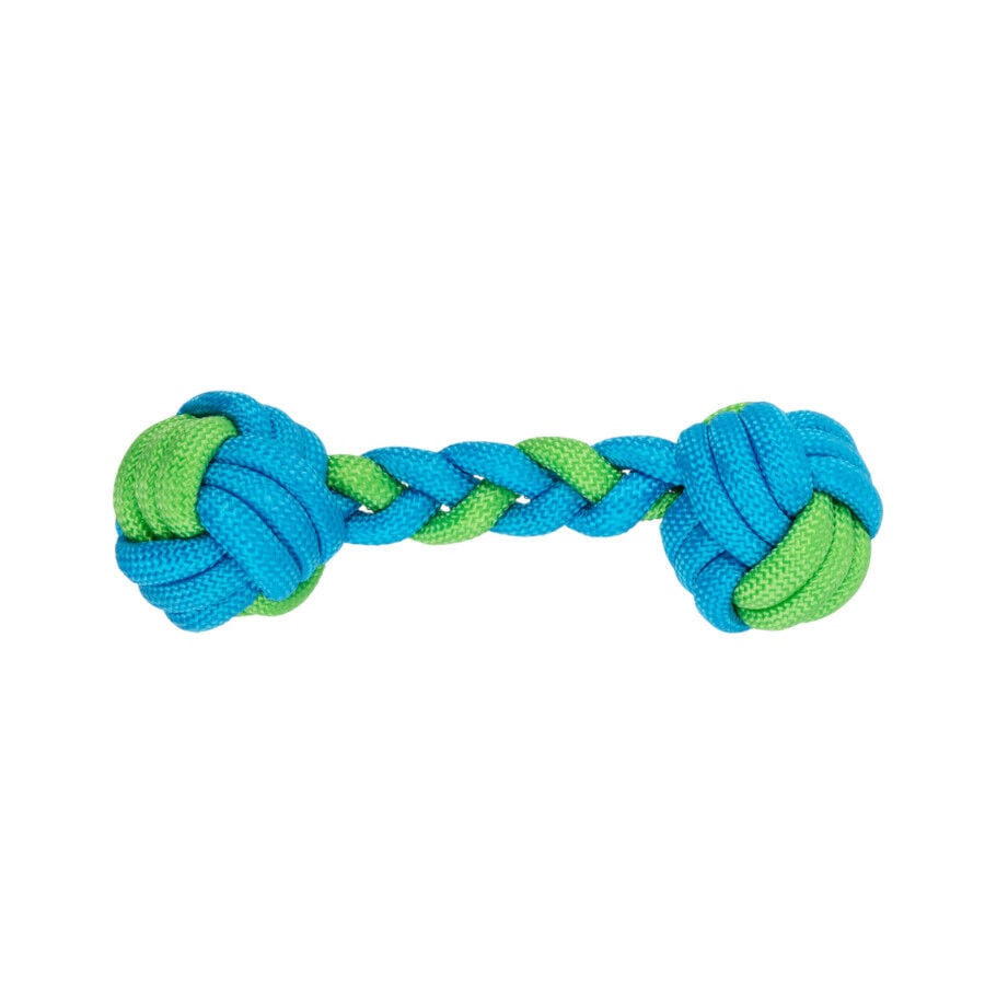 Tootoy! Hueso Mordedor de Cuerda Verde y Azul para perros, , large indicador imagen numero 2