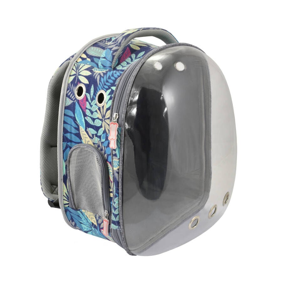 Nayeco Space Mochila Transport&iacute;n con Esfera Azul para perros y gatos, , large indicador imagen numero 1