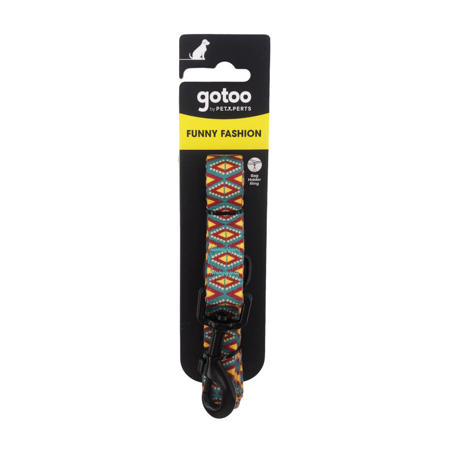 Gotoo Correa estampado geom&eacute;trico para perros, , large indicador imagen numero 4