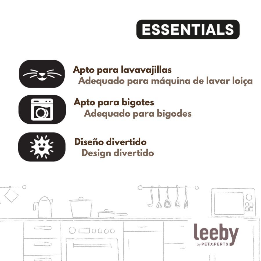 Leeby Comedero de Cer&aacute;mica Amarillo con Orejitas para gatos, , large indicador imagen numero 5