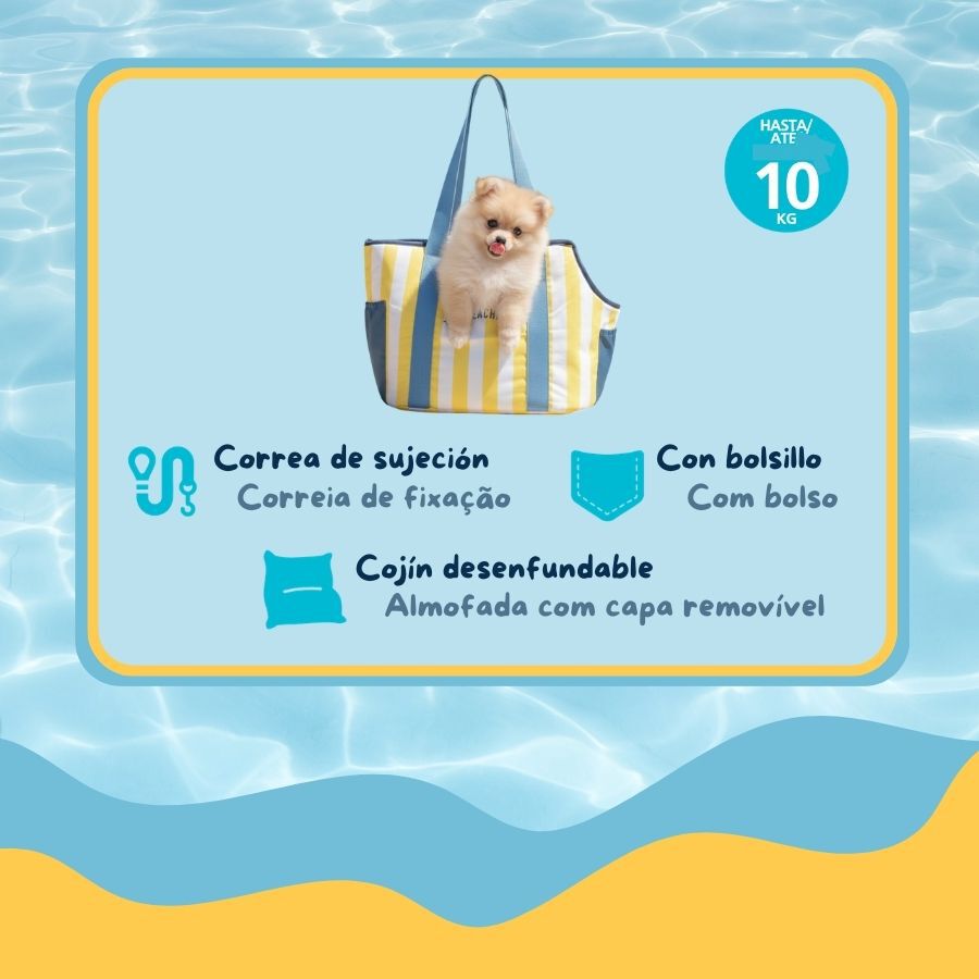 Summer Vibes Bolso Amarillo de Rayas para cachorros, , large indicador imagen numero 4