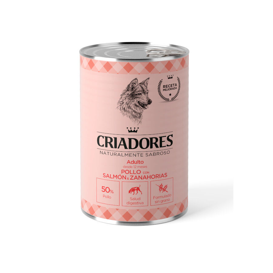 Criadores Adulto Pollo y Salm&oacute;n lata para perros