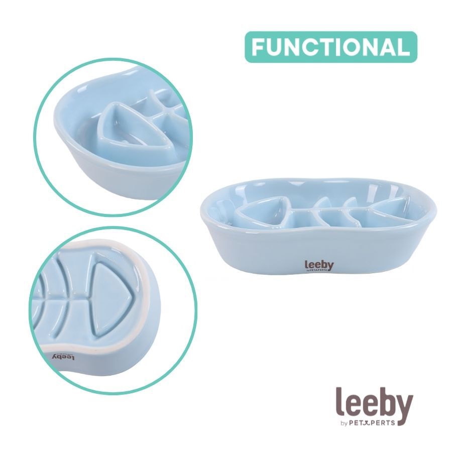 Leeby Comedero Antivoracidad de Cer&aacute;mica para gatos, , large indicador imagen numero 3