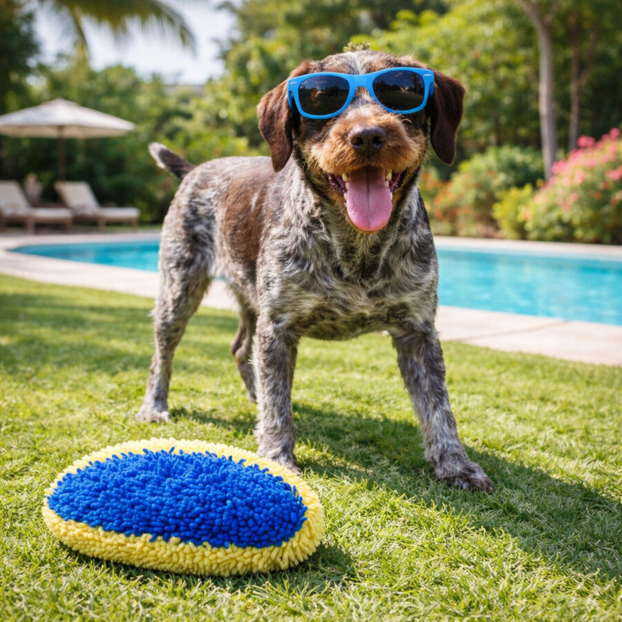 Summer Vibes Pelota Rugby Ovalado Flotante Peluche para perros, , large Imagen numero 1