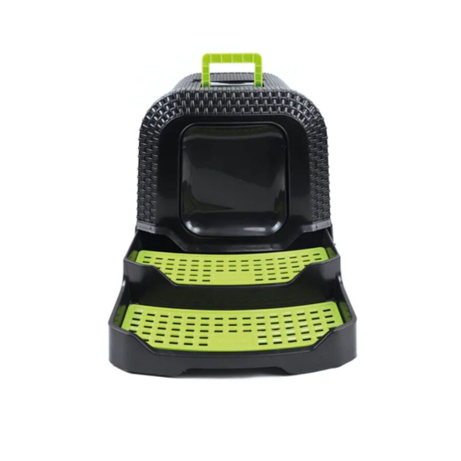 M-Pets Eco Rattan Caja de Arena Negra para gatos, , large Imagen numero 1