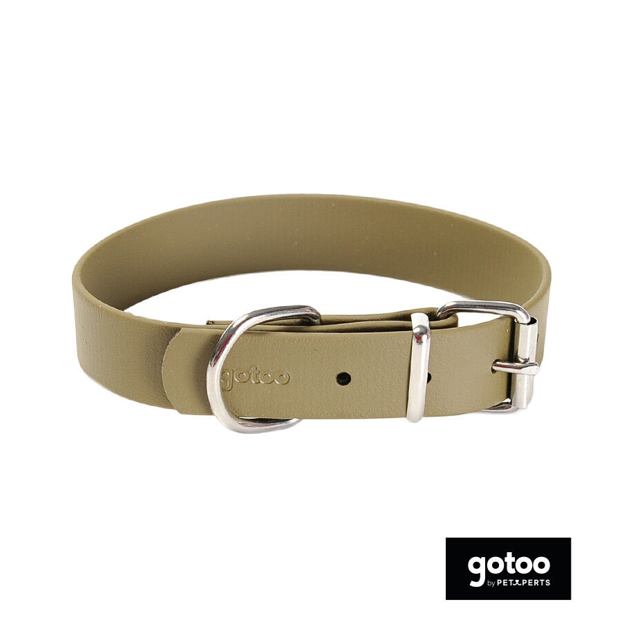 Gotoo Collar Biothane verde oliva para perros, , large indicador imagen numero 2