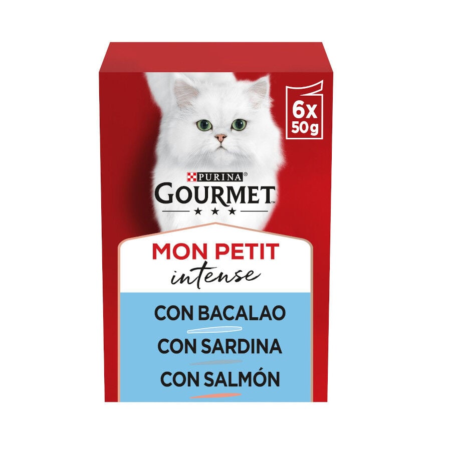 Gourmet Mon Petit Selecci&oacute;n Pescados en salsa sobre para gatos
